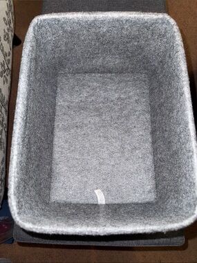 Designer's Image 17 Quart Dark Gray Felt Storage Bin